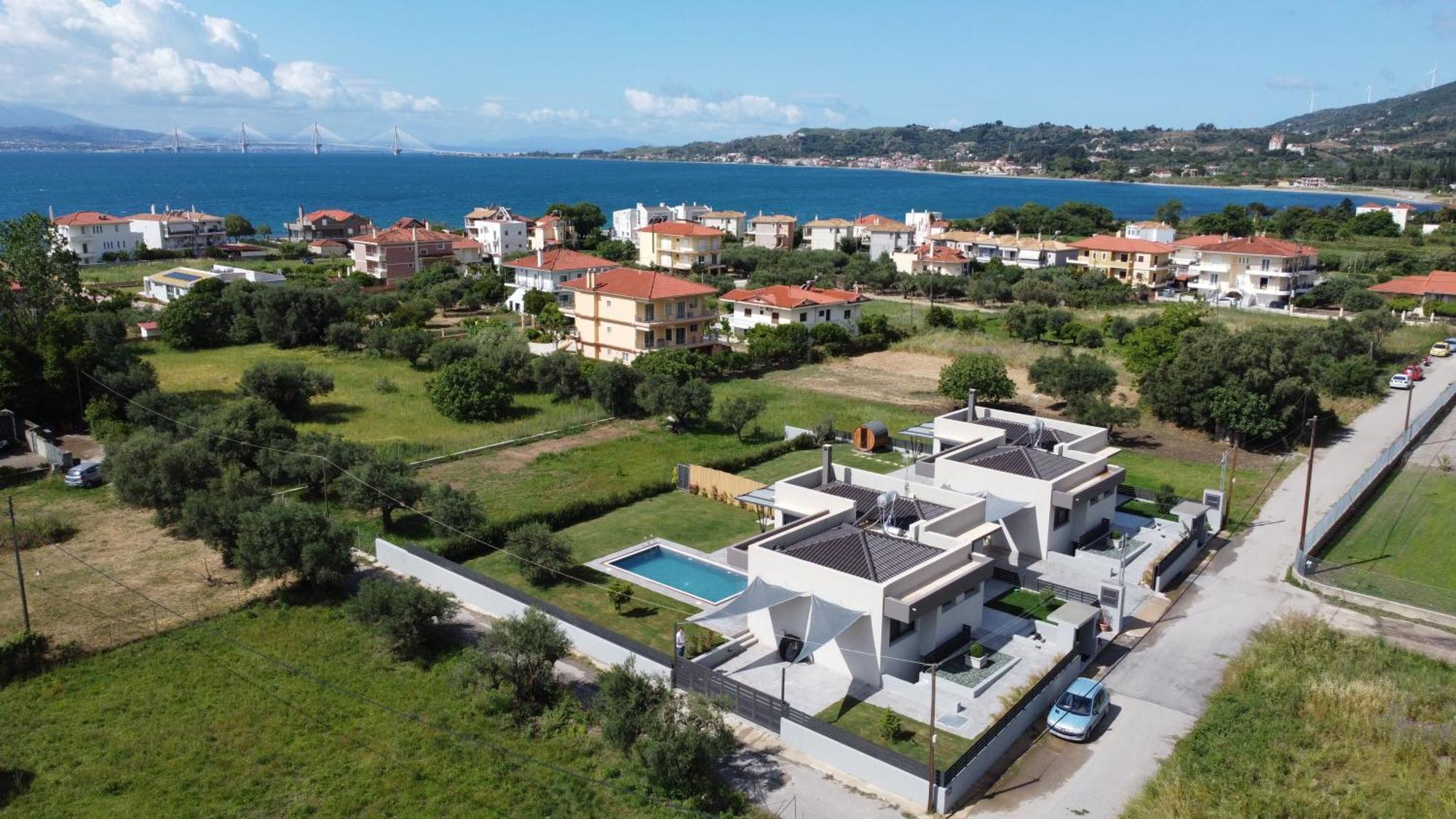 Nostos Luxury Villas With Private Pool In Nafpaktos Eksteriør billede